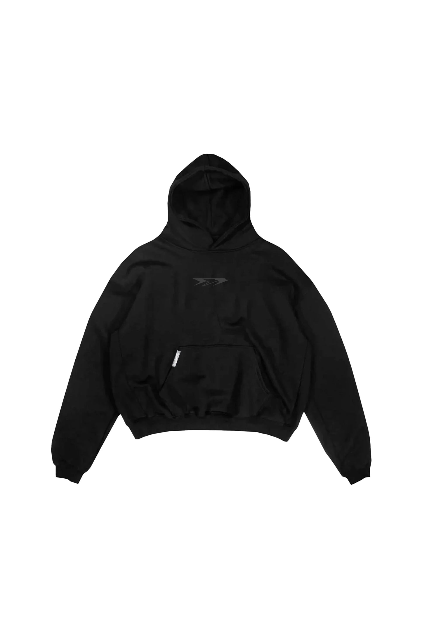 Hoodie boxy  triple logo resort black