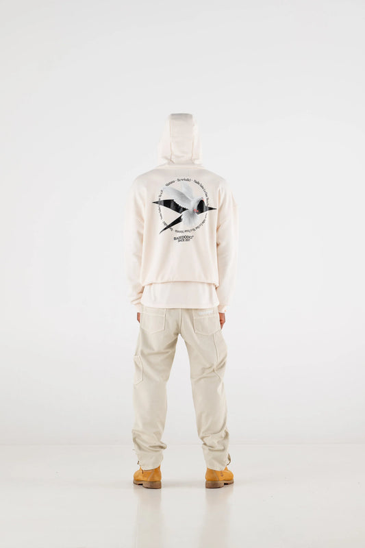 Hoodie Boxy “RESORT” Dove Cream